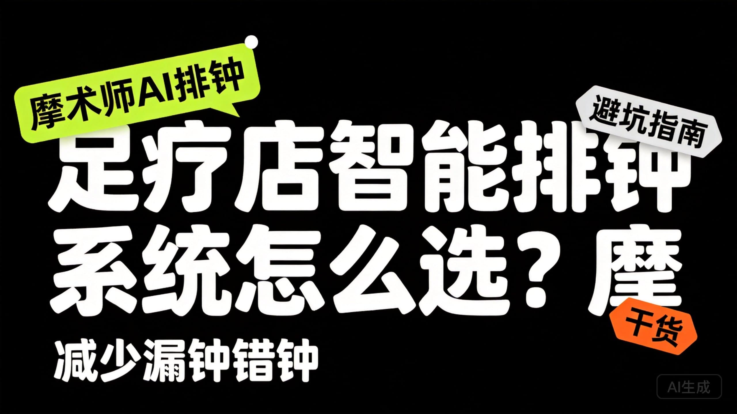 足疗店智能排钟系统怎么选?摩术师AI排钟减少漏钟错钟